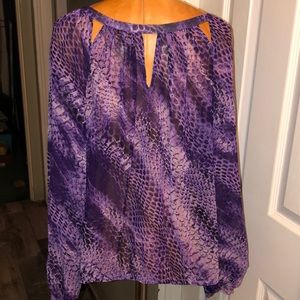 Jennifer Lopez Snake Skin Print Top Sz Large